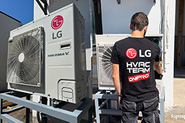 Монтаж теплового насосу LG 9 кВт с. Царське
